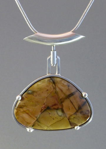 Jasper set with Copper and Sterling Silver